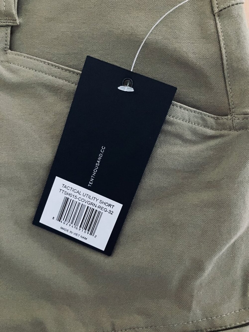 Ten Thousand Tactical Utility Short 8" Inseam No Liner Cove Green 32/34/36 NWT - Picture 14 of 16